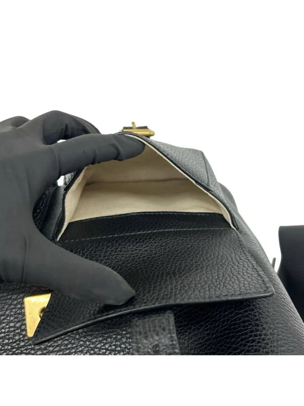 Gucci GG Logo Leather Backpack Black